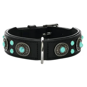 Super-Preis HUNTER Halsband Sioux 60 Leder schwarz